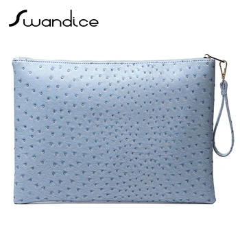 

Luxury Ostrich Python Snake Crocodile Pattern Clutches Bags Women Female Ladies Handbags Purses 2020 Serpentine Fashion Casual
