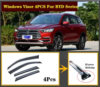 

4pcs Set 2007-2020 OEM For BYD Series Stainless steel window Visor Shade Vent Wind Rain Deflector Guards Cover