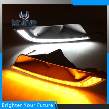 

Car Accessories Waterproof Daytime Running Fog Light Lamp DRL Yellow Turn Signals for Ford Ranger 2015-2016