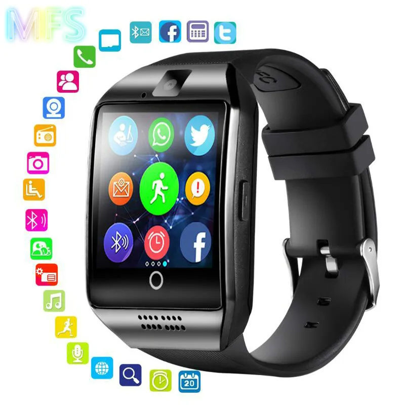 

MFS Smart Watch With Camera, Q18 Bluetooth Smartwatch SIM TF Card Slot Fitness Activity Tracker Sport Watch For Android