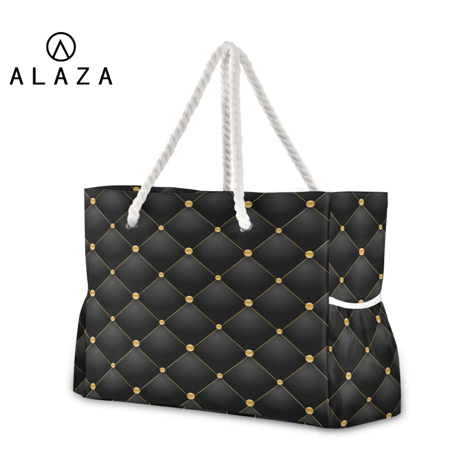 Bolsos playa a la para mujer, bolsas de compras impermeables grandes de diseñador de lujo, bolso de mano femenino con estampado de cuadrícula, 2022| | - AliExpress