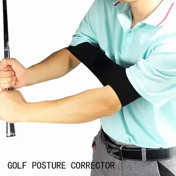 

Durable Nylon Black Trainging Aids Golf Tool Arm Guard Corrective Alert Outdoor Sport Golf Correction Belt Swing Practice Stick