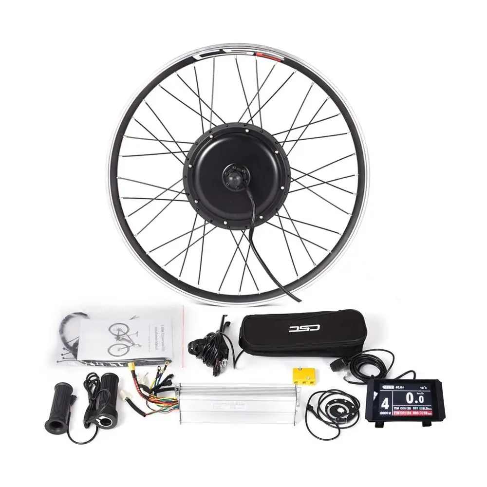E-bike Conversion Kit 250W 350W 500W 1000W 1500W MTB Electric Bicycle Conversion Kit with 36V or 48V Brushless Hub Motor - Color: 48v1000w LCD8