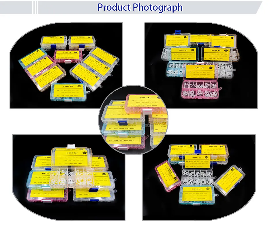 Толщина 1,5/1,8/1,9/2,4/2,65/3,1 мм Силиконовое кольцо из силикона/VMQ-хомут с круглым воротником для мальчиков и девочек резиновый уплотнитель уплотнительное кольцевая шайба Ассорти ящик для инструментов