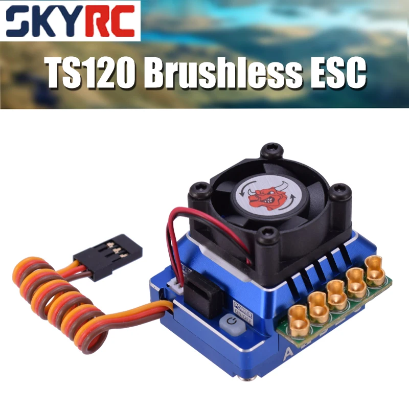 SKYRC TORO TS120 бесщеточный Сенсорный электронный регулятор хода поддержка датчика бесщеточный двигатель для 1:10 1:12 RC автомобиля синий/черный/золотой - Цвет: Синий