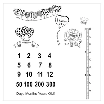 

2019 Cartoon Pattern Newborn Baby Photo Props Blankets Backgrounds Photos Calendar Photography Background Accessories