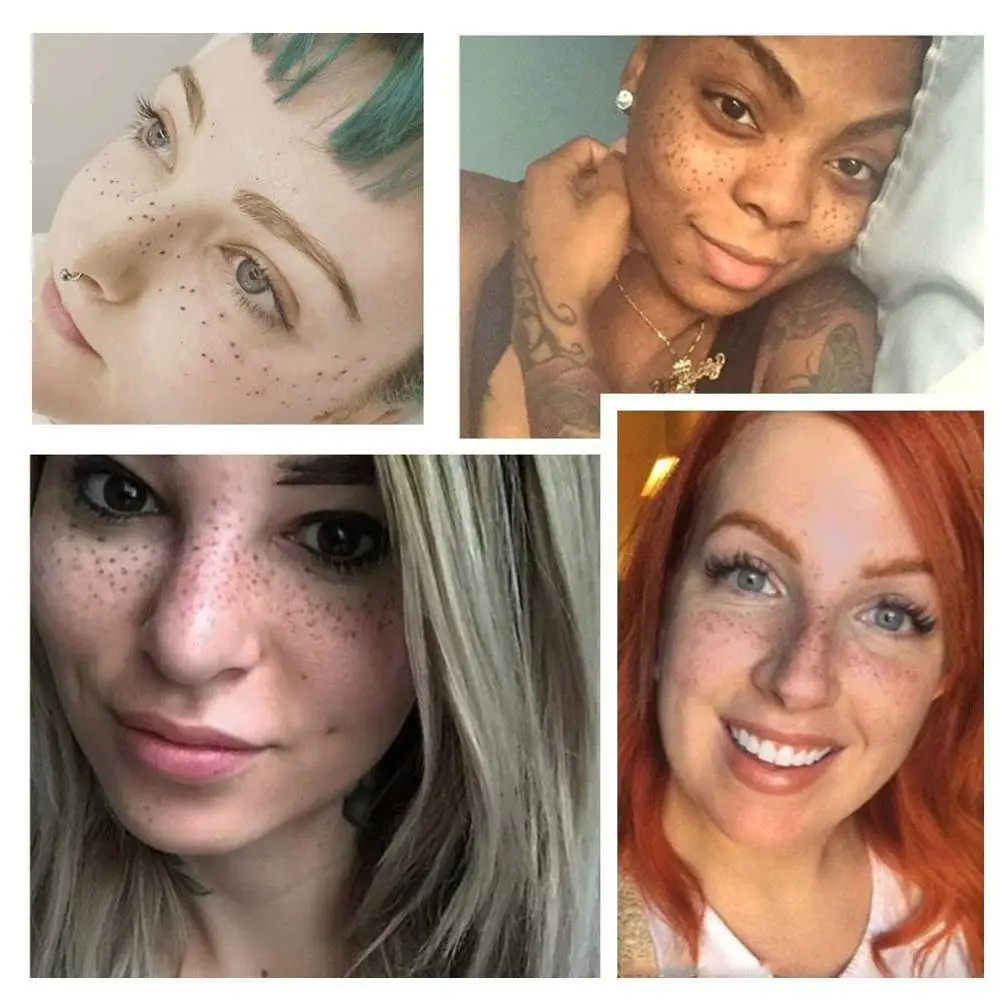 Tatouage Tache De Rousseur Raté Autocollant de tatouage temporaire, 6 pièces, fausse tache de rousseur,  maquillage, mode | AliExpress