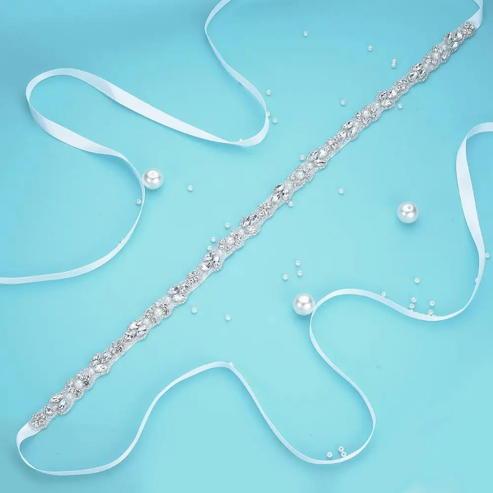 Rhinestones Bridal Belt Diamond Wedding Dress Belt with Crystal Wedding Sash for Dress Accessories 1PC bridal waistband,bridal dress decoration