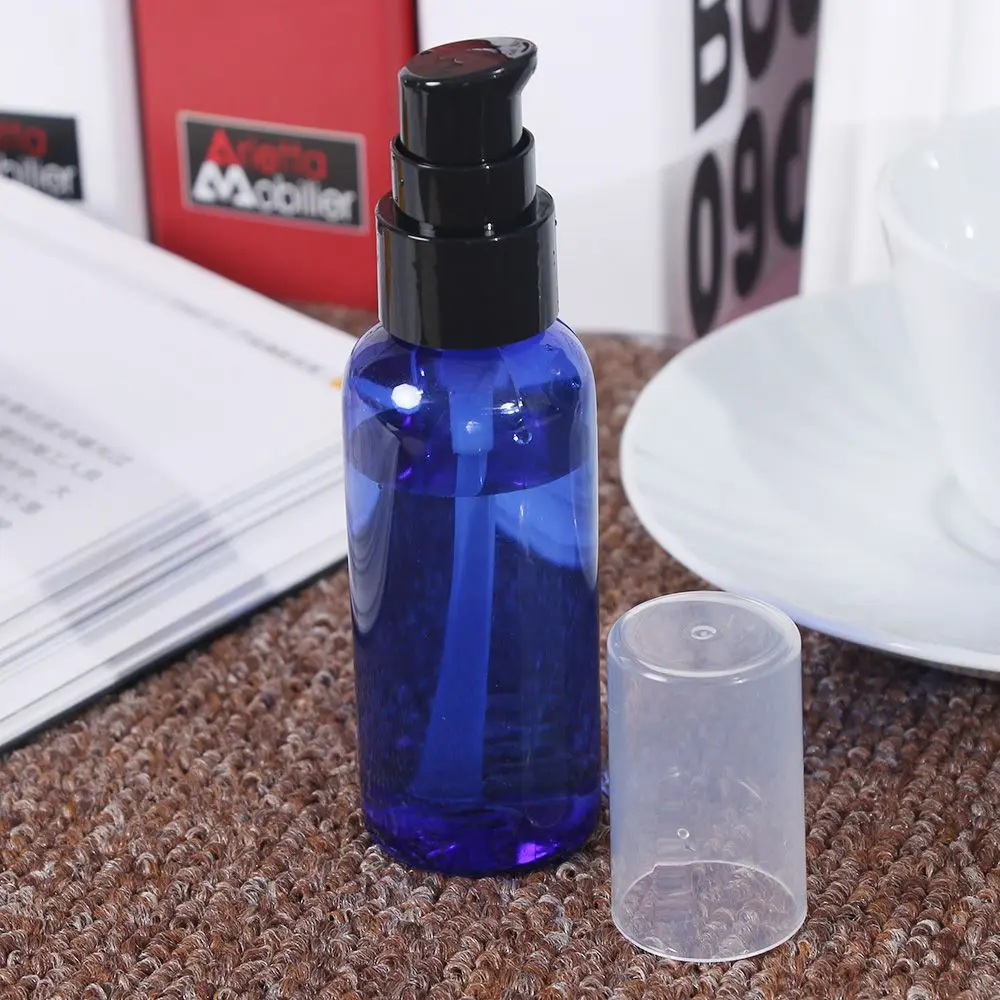 

50ml Blue Spray Bottle Essential Oil Liquid Sprayer Travel Empty Perfume Dispenser Fine Mist Atomizer Cosmetic Container Hot