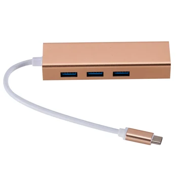 

USB Adapter Connectors Network Card Aluminium Alloy Kilomega LAN Ethernet Laptop External Hub Type-c To RJ45