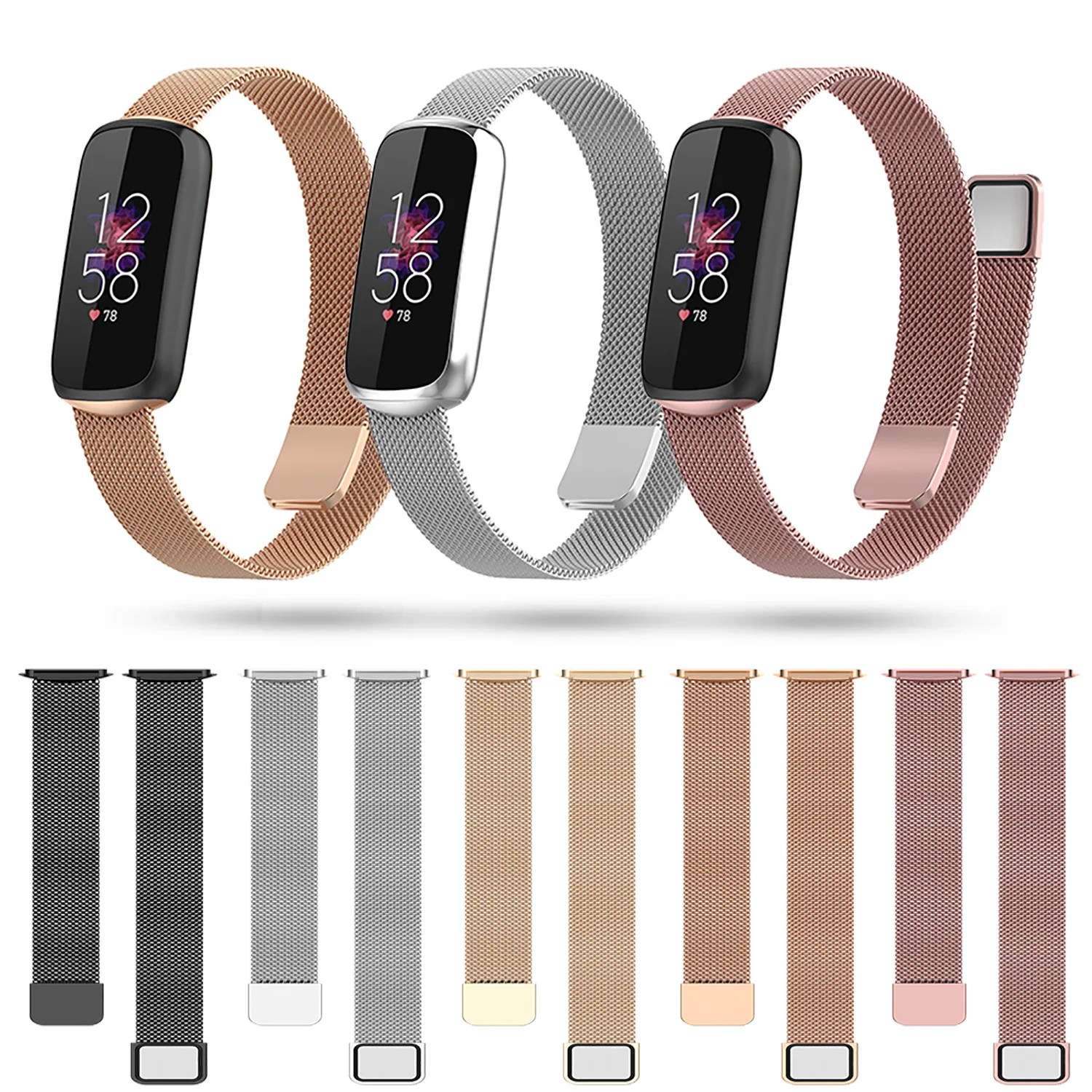 Bracelet Fitbit Luxe/Inspire 3/2/1/HR, bracelet magnétique en