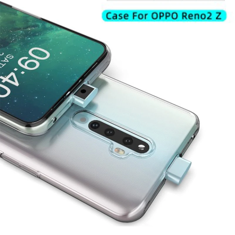Для OPPO Reno2 z Чехол ударопрочный кристально прозрачный задняя тонкая крышка