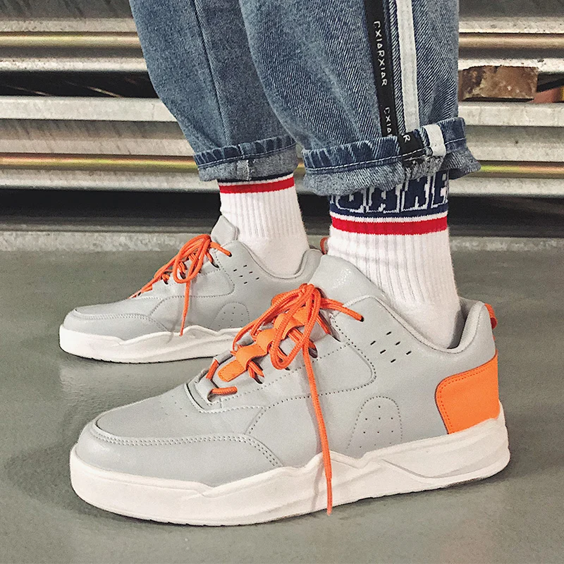 Г. Модная мужская обувь Вулканизированная обувь на платформе дышащие кожаные кроссовки мужские, лидер продаж, повседневная обувь на плоской подошве zapatillas