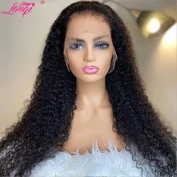 Kinky Curly 30 Inch Lace Front Human Hair Wig Pre Plucked Lace Closure Wig Brazilian Deeo Curly Lace Frontal Wigs For Women