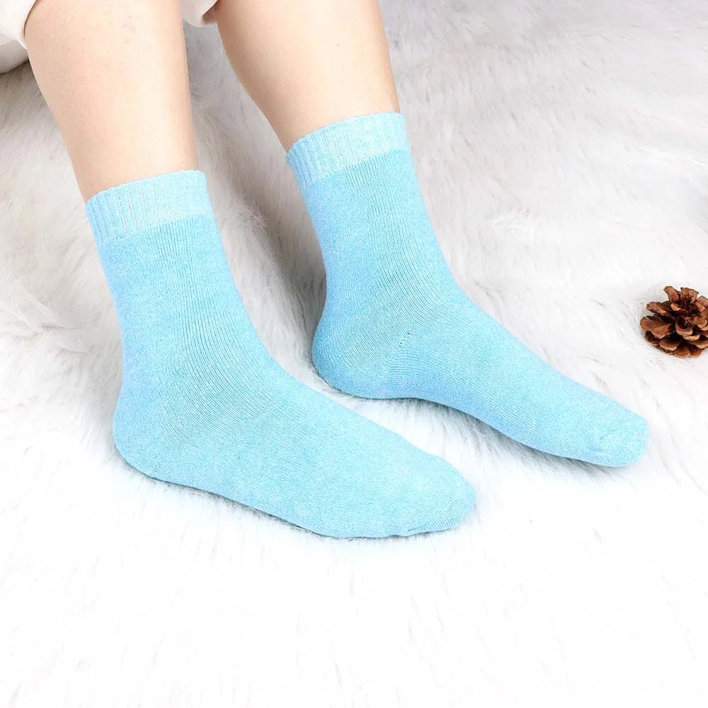 1 Pair Women Winter Thicken Thermal Wool Socks Cashmere Seamless Snow Hosiery Casual Fashion Elastic Floor Sleeping Sox