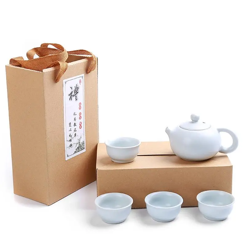 

Chinese Travel Kung Fu Tea Set Portable Teapot Tea Cups Kettle Teaware Sets Ceramics Teaset Drinkware Accessories Kitchen Tools