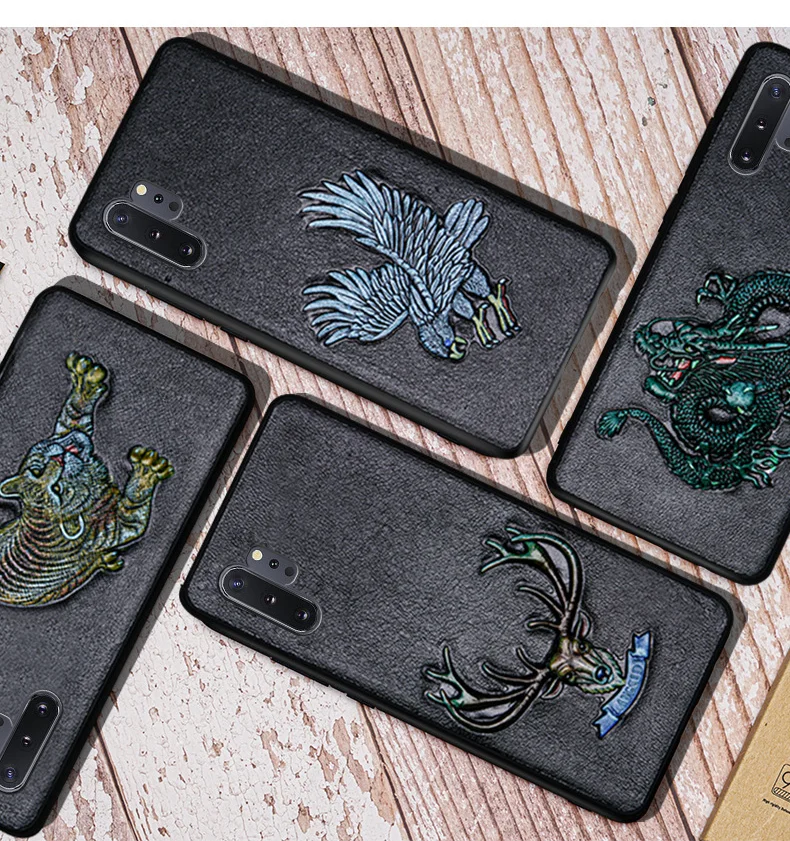 Креативный чехол с тиснением из натуральной кожи ручной работы для samsung galaxy A50 A70 A40 A20 Note 8 9 10 S8 S9 S10 plus чехол для телефона r