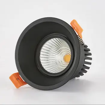 

7W 10W 12W Led Downlight Black White Body dimmable spot cob AC110V-240V Lighting Fixtures Recessed Down Lights Indoor Light