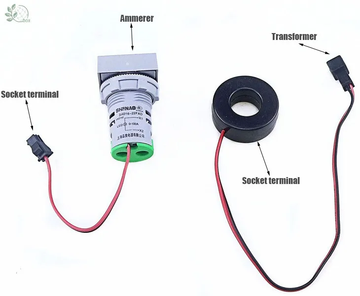 22 мм AC20-500V 0-100A цифровой светодиодный вольтметр измеритель напряжения лампочка-индикатор Амперметр измеритель тока тестер Датчик авто автомобиль