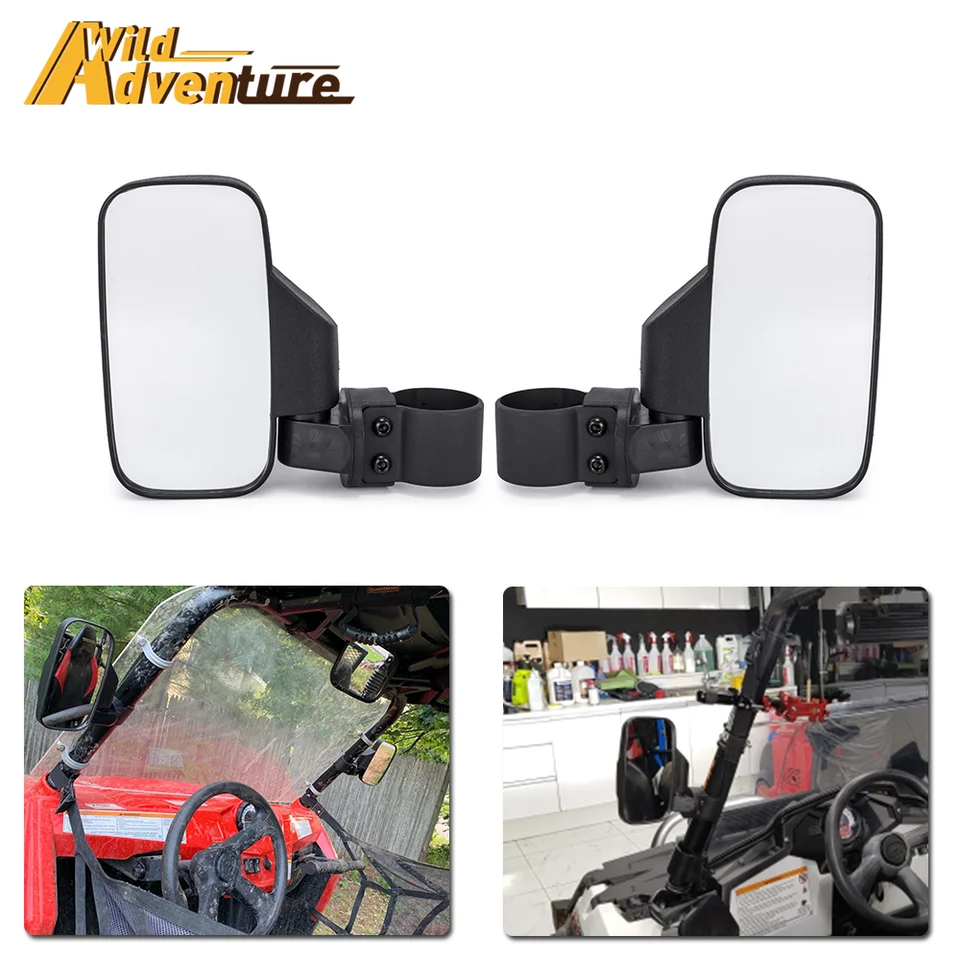 Motorrad UTV Rückspiegel Für Polaris Ranger RZR Für Können Am Kommandant  käfig Maverick 2.0 Rückansicht Seiten Spiegel 1.75 Clamp