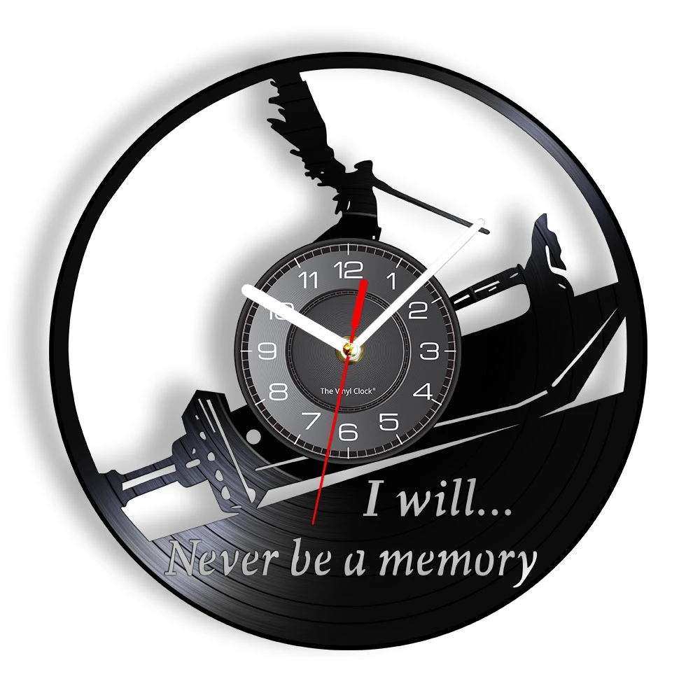 I Will Never Be A Memory Inspirational Quote Vinyl Record Wall Clock Fantasy Role Playing Video Game Themed Clock Wall Watch Wall Clocks Aliexpress