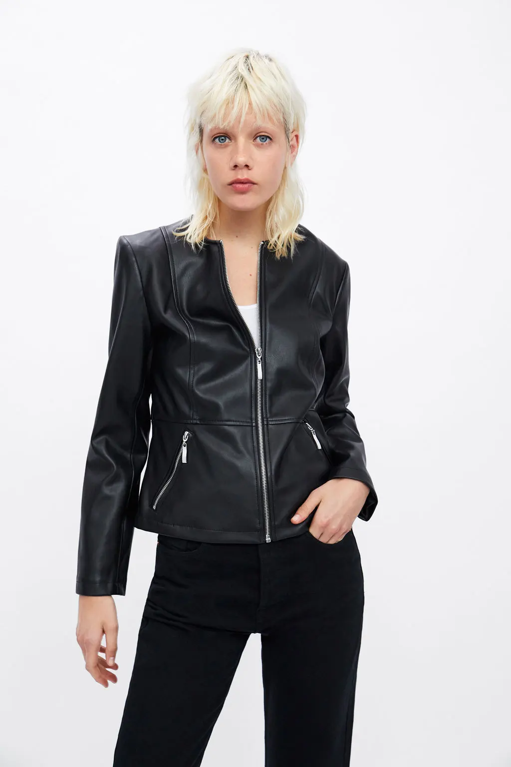 

2019 Autumn New Style Europe And America Versatile Loose-Fit Imitation Leather Jacket Coat Women's 03046042800