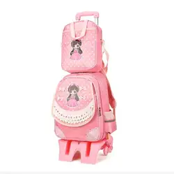 kids School trolley bag for girls school bag with wheels School Rolling backpack Bags Children school wheeled backpack Mochilas