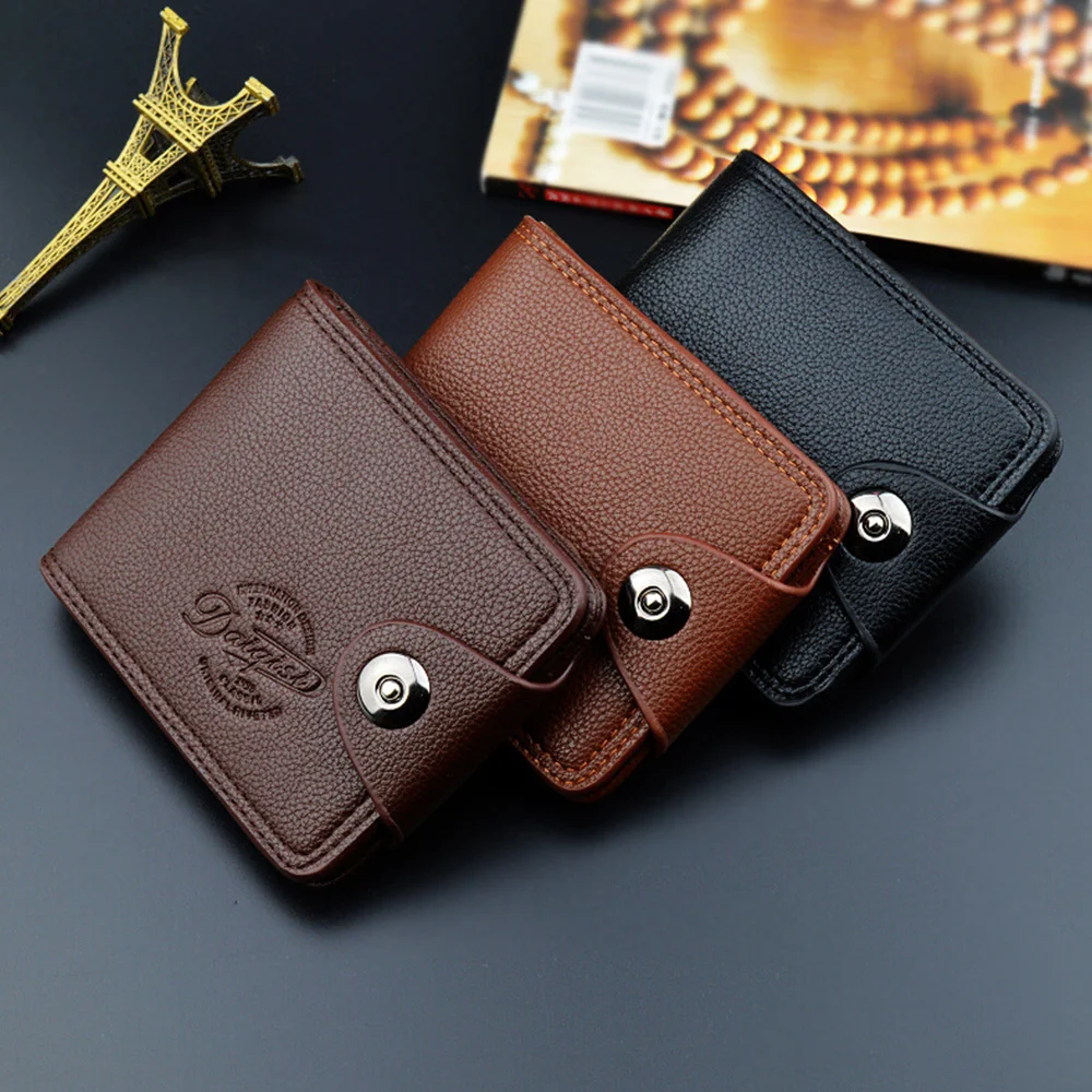 

Men's Wallet Made Of Leather Genuine Purse Short Hasp Port Money Billeteras Para Hombre Cuero Carteira Masculina