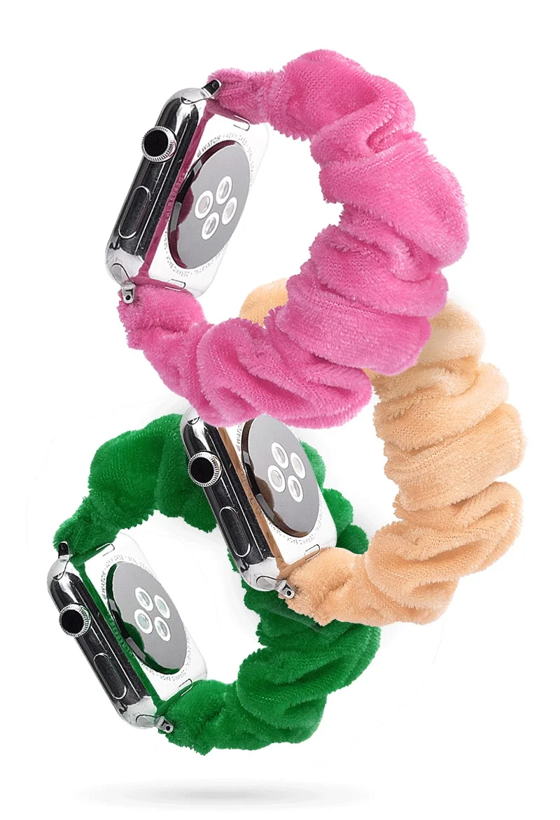 Резинка для волос для Apple Watch Series 5 4 3 2 40 мм 38 мм 42 мм 44 мм нейлоновый мягкий дышащий спортивный ремешок для iwatch series 5