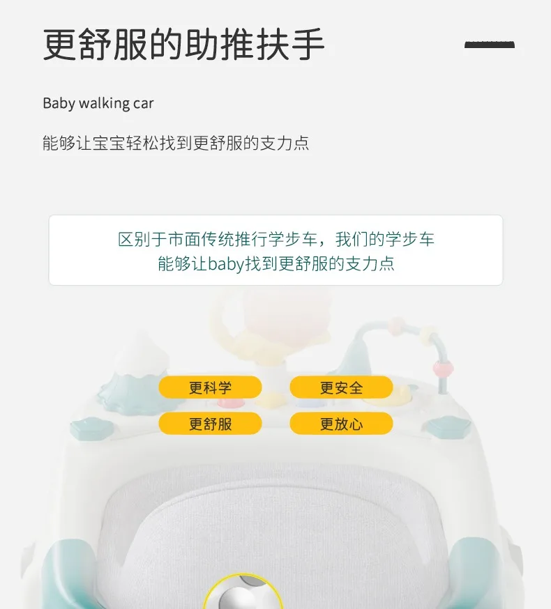 2 In 1 Round Activity Walker With 3 Adjustable Height And Musical Toy Bar 40 2 In 1 Round Activity Walker With 3 Adjustable Height And Musical Toy Bar