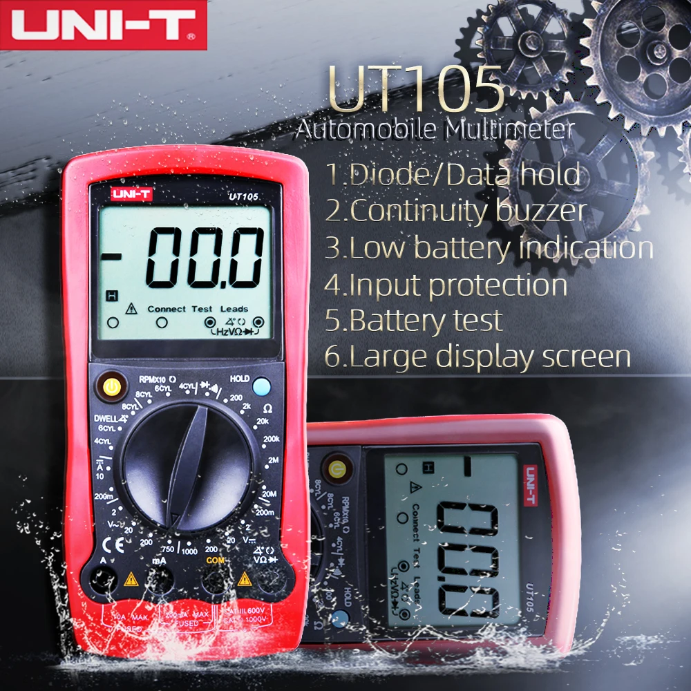 Автомобильный многоцелевой метров UNI T новым тонким бумажником для UT105 UT107Auto