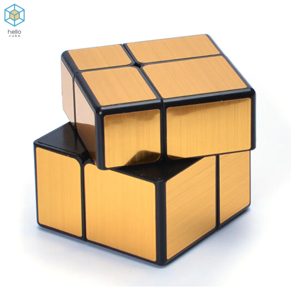 QiYi цветное mirror cube 2x2x2 кубик рубика 2x2 зеркальный скоростная головоломка игры