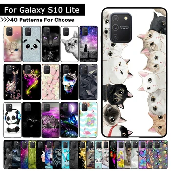 

Lovely Cartoon Cat Cover For Samsung Galaxy S10 Lite Case Painted Slim Soft Couples Case For Samsung Galaxy A91 Capa