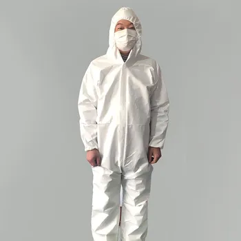 

Disposable Protection Gown Dust Spray Suit Siamese Non-woven Dust-proof Anti Splash Clothing Safely Clothes In Stock#E30