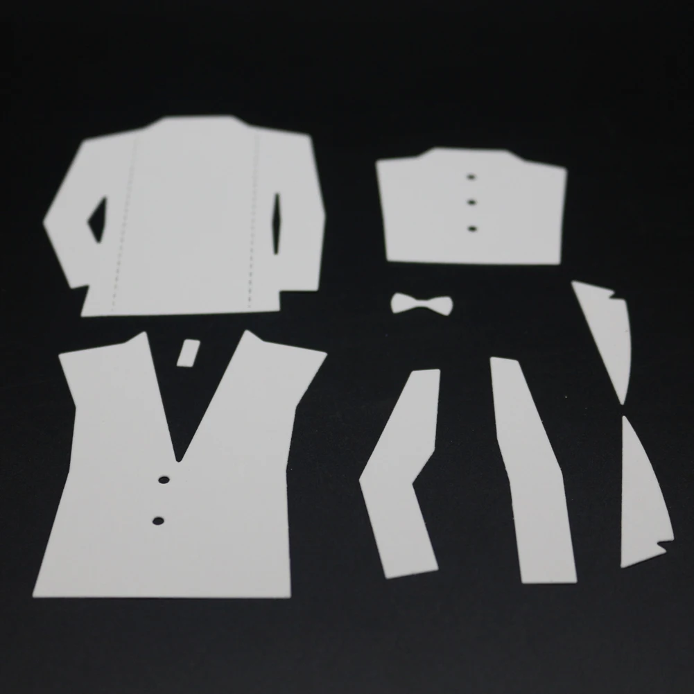 Мужская одежда, набор для резки металла, форма для скрапбукинга, украшение, тиснение, бумага, ремесло, нож, форма, лезвие, трафареты - Color: Silver