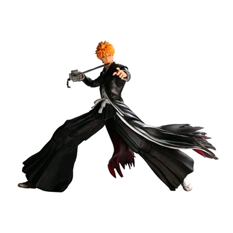 Прохладный 26 см Bleach мультфильм аниме Kurosaki Ichigo Getsuga Tenshou ПВХ фигурка Коллекция Модель игрушки