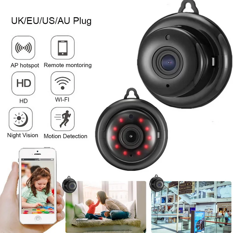 

DIDIHOU Home Security 3.6mm Wifi Mini IP camera Wireless Night Version Small CCTV Infrared Motion Detection surveillance Monitor