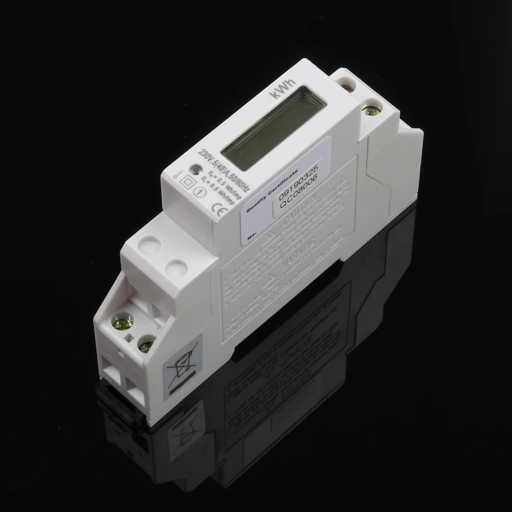 LEM012SD однофазного двухпроводной электронный счетчик энергии 230V 50/60Hz 5(40) 2000imp/кВтч метр Класс 1 без подсветки