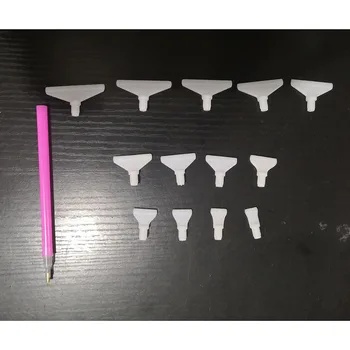

1pen+13 Pieces Set 5D Tools DIY Diamond Painting Cross Stitch Embroidery Mosaic Correction Quick Adjustment Point Drill Pen