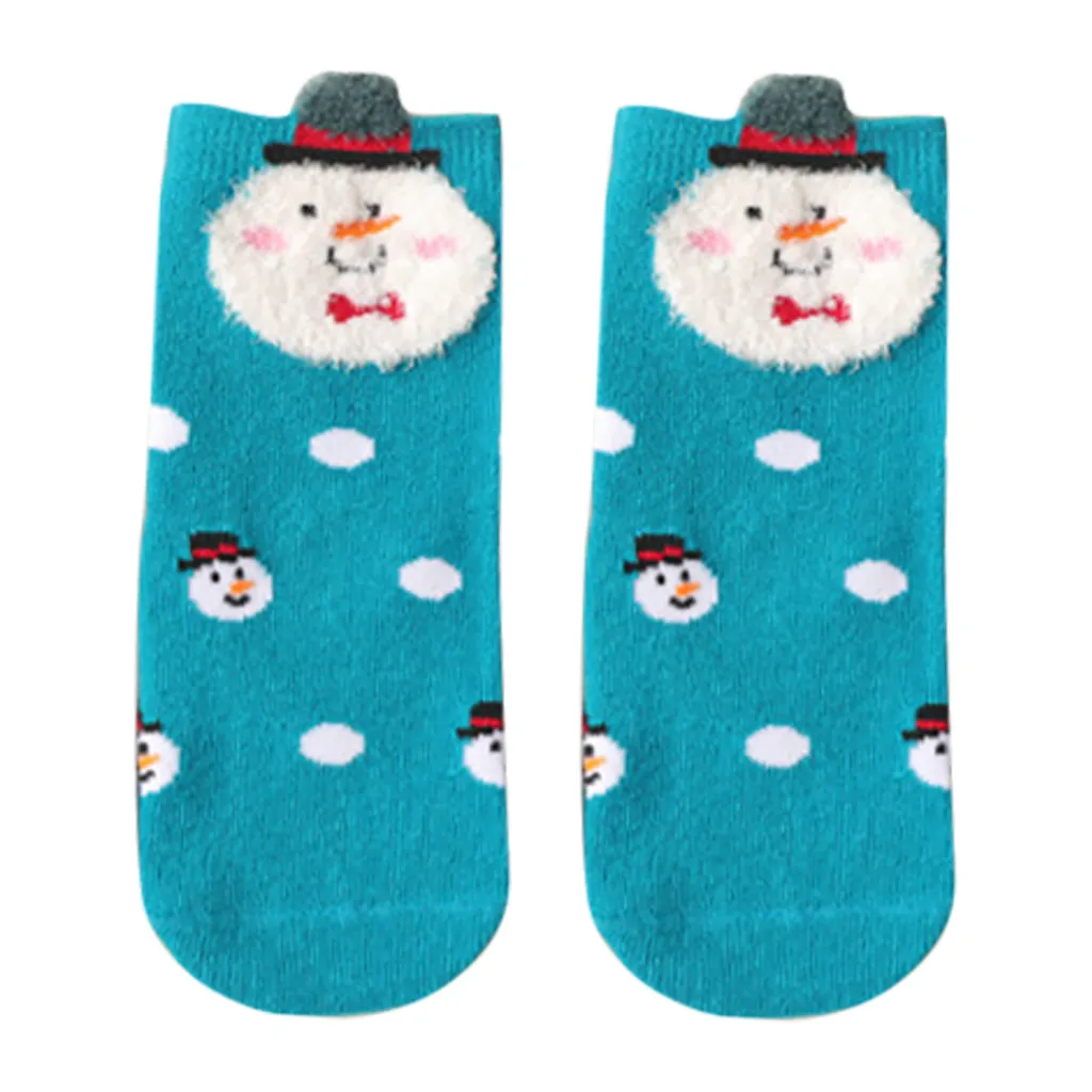 5Pairs Child Kids Personality Unisex Socks Cotton Christmas Terry Thicken Fashion Cartoon Happy Warm Casual Tide | Женская одежда
