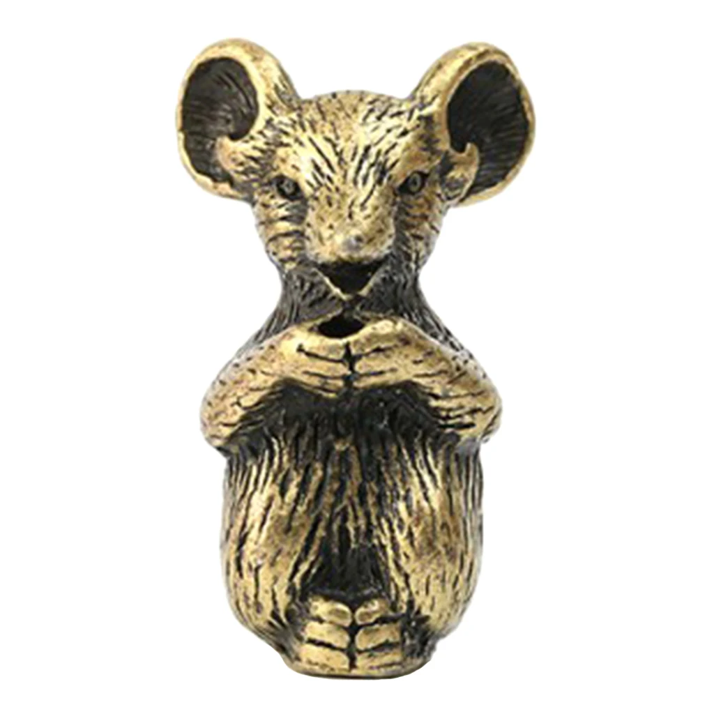 MagiDeal China Zodiac Animal Rat Statue Incense Holder Ornaments Fengshui Copper Mascot Lucky Animal Statue Stick Incense Burner