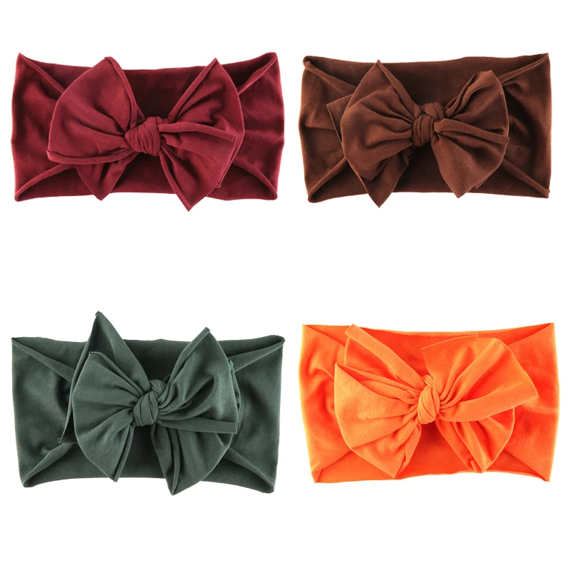 

Повязка для волос для новорожденных ярких цветов, Мягкая Детская повязка на голову, Женский тюрбан, нейлоновые повязки на голову для девоче...