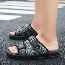 Новые стильные летние повседневные уличные тапочки для дома и улицы Модные мужские трендовые сандалии