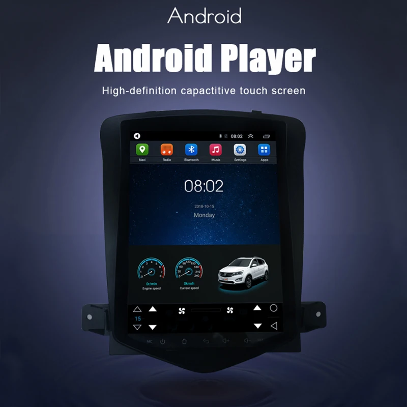 

Car Radio Multimedia Player GPS Navigation Vertical Screen HD 10.4inch Car Radio Android 9.0 for Chevrolet Cruze 2006-2014 Model