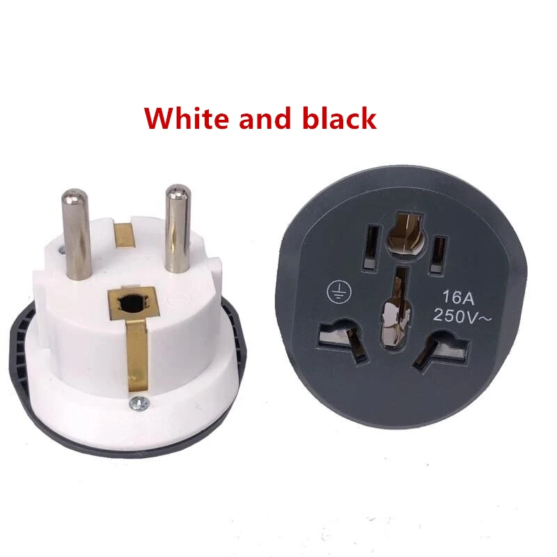 

EU Plug Adapter Universal 16A EU Converter 2 Round Pin Socket AU UK CN US To EU Wall Socket AC 250V Travel Adapter High Quality