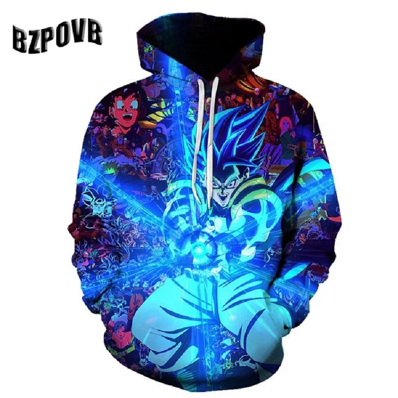 

2019 New hot Sale Male Hoodies 3d Printed Dragon Ball Series Fashion hoodie Sweatshirts Hip Hop Sweatshirts tops dropshipping