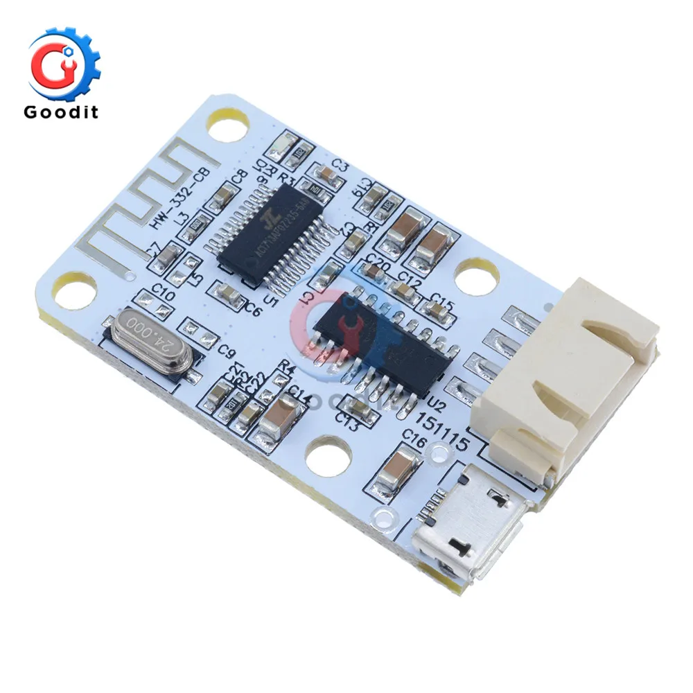 Плата аудиоресивера DC 5 В Micro USB 3 Вт + Bluetooth 4 0 беспроводной цифровой фотомодуль * 2