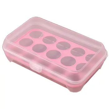 

15 Grids Egg Holder Box Kitchen Storage Box Portable Eggs Container Fresh Eggs Carrier Case for Hiking Outdoor Camping
