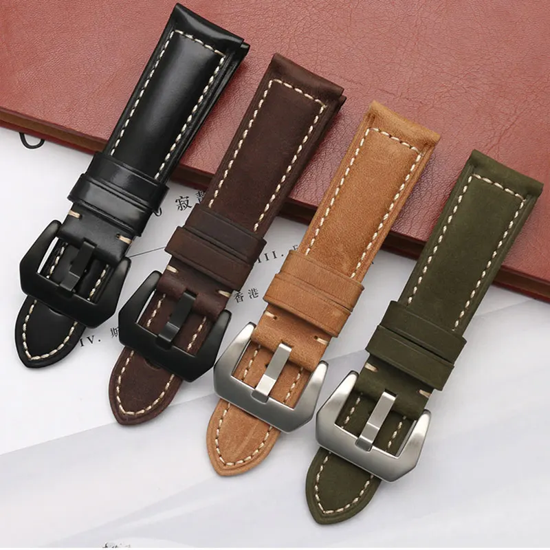 Verrücktes Pferde leder armband für Samsung Gear S2 S3 Uhr Schnell verschluss Stahl Dorns chließe Kalbsleder Smart Armband 20mm 22mm – Detail 5