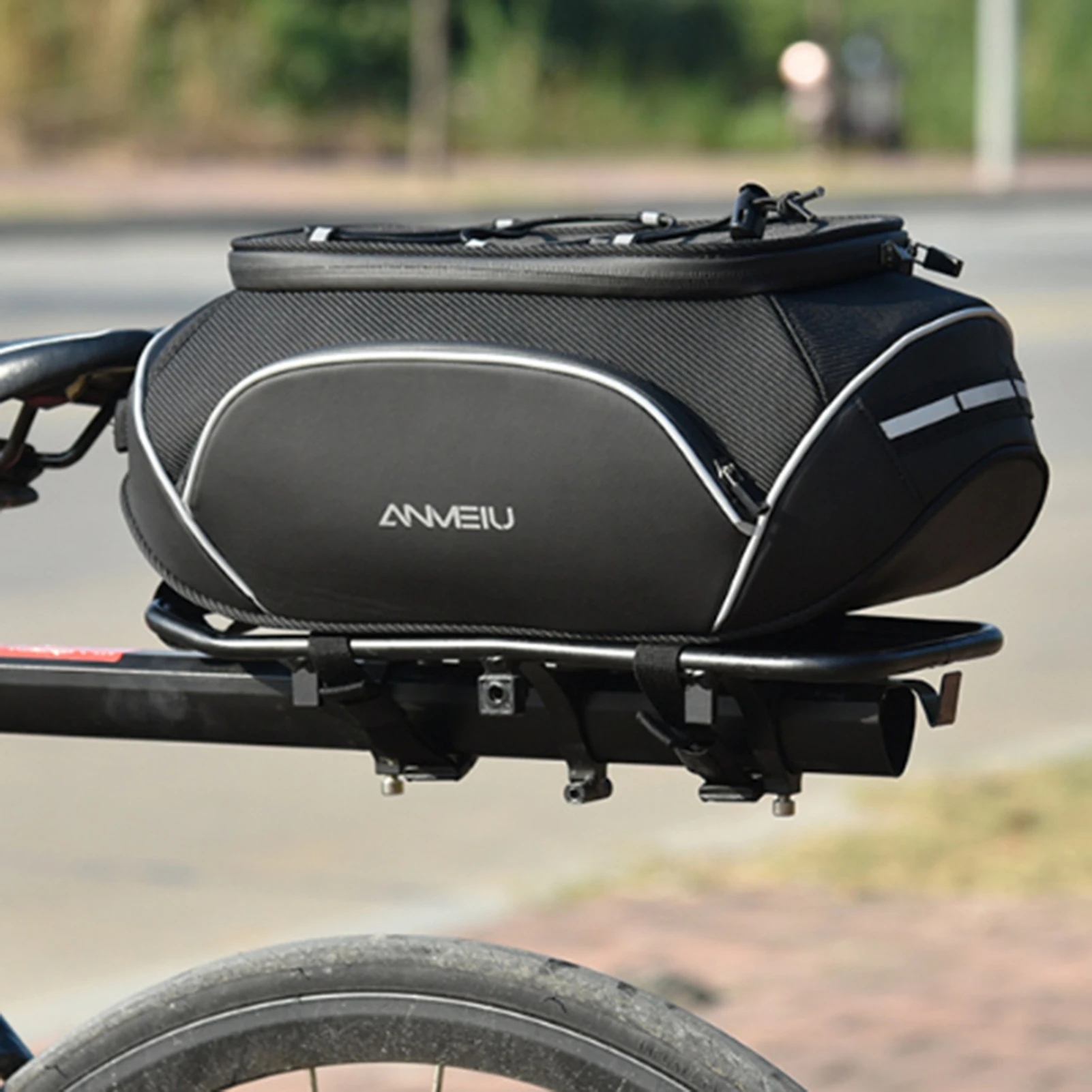 Description Picture 6 of item8L Bicycle Bags Large Capacity Waterproof Cycling Bag Mountain Bike Saddle Rack Trunk Bags Luggage Carrier Bike Bag